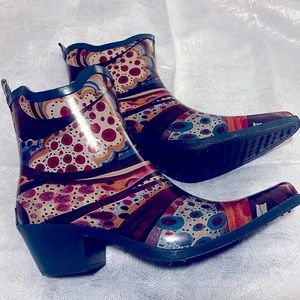 Corkeys Colorful Western Rain boots